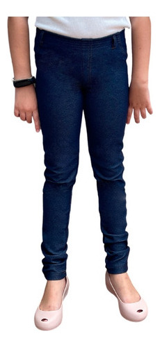 Calça Legging Imitando Jeans Juvenil Feminina Malha / Cotton