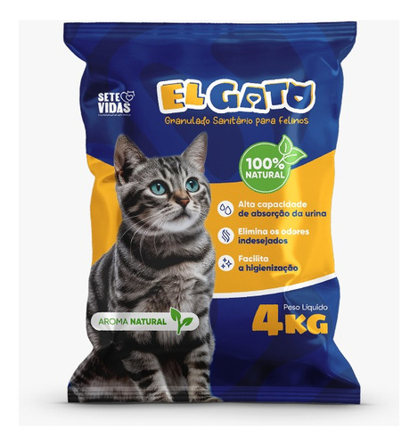 Areia De Gato -elgato Kit 5 Pacotes 4kg Cada