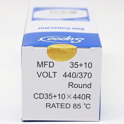 Supco Cd35+10x440r Hvac Motor Round Dual Run Capacitor 3 Vve