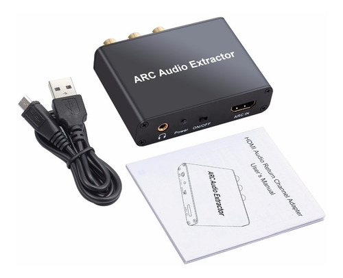 Conversor Extractor De Audio Hdmi Arc A Optico Coaxial Y Rca