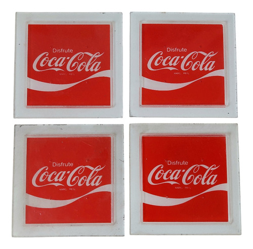 4 Portavasos Antigua De Coca Cola De 1978