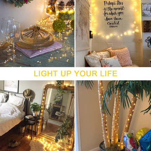 Fairy Lights Jmexsuss, Funciona Con Pilas, 400 Led, 132 Pies