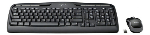 Teclado Y Mouse Combo Inalámbricos Logitech Mk320 Color del teclado Negro