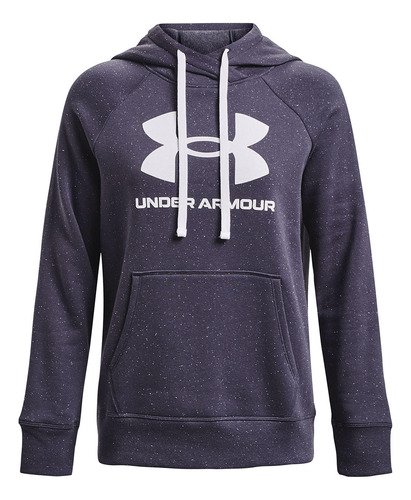 Polerón Mujer Rival Flce Logo Hdie Gris Under Armour