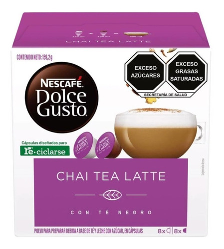 16 Cápsulas Dolce Gusto® Chai Tea Latte Con Té Negro