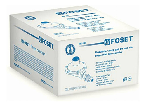 Foset Rg-100, Regulador De Gas De 1 Vía
