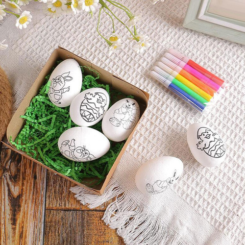Huevos De Pascua Blancos Para Decorar, Pintar A 25 Piezas