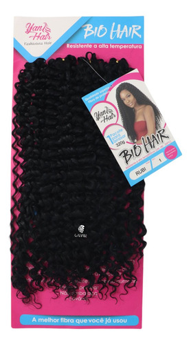 Combo 2 Cabelos Cacheado Cacheado Fibra D Proteina P/crochet Cor Preto Cor 1