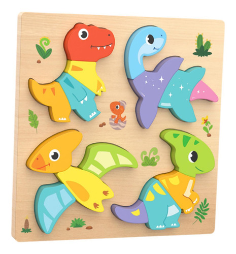Rompecabezas Para Bebés Colors Formas Dinosaurio