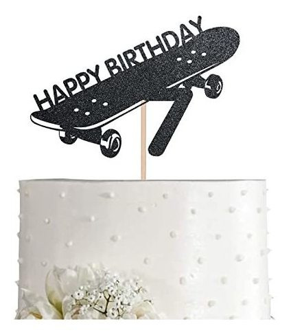 Skateboard 7 Cake Topper, Boy Girl Sport Happy 7th Z34vj