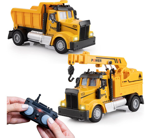 Force1 Mini Construction Rc Trucks Para Niños: Camiones De C