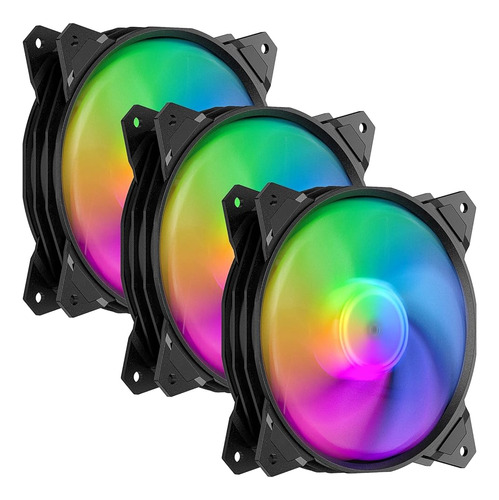 Ventilador De Carcasa Led Arcoiris De Larga Vida Util Pwm De