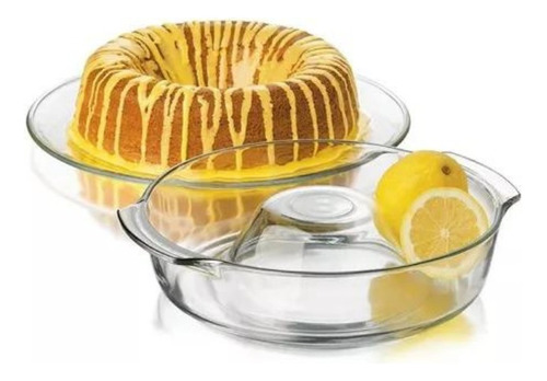 Molde Torta Budinera Savarín Postre Flan Vidrio Libbey 25x6