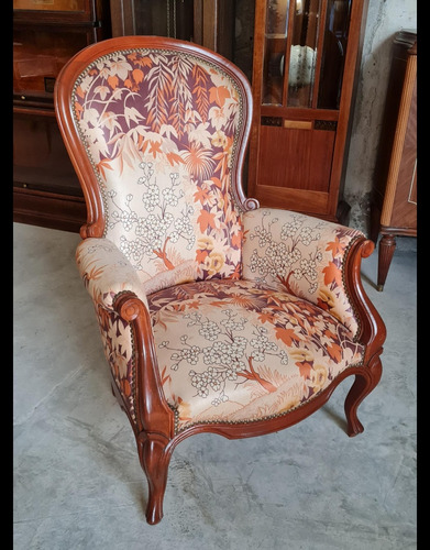 Galli Antiguo Sillón Living Colonial Inglés Muy Buen Estado 