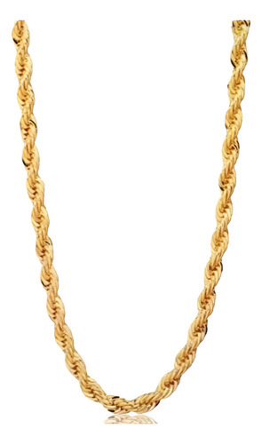 Cordão Baiano Grosso Banhado A Ouro 18k Cor Dourado