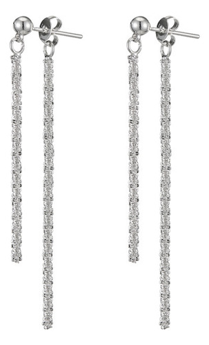 Aretes De Plata Aretes Largos Elegantes Borlas Para Mujer