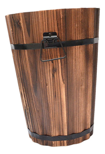Maceta Con Forma De Cubo De Madera Para Jardín Y Hogar Con F