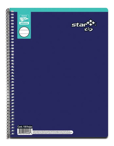 Cuaderno Prof Estrella Star Kid 100h Cuadro 7 Mm X5 Piezas