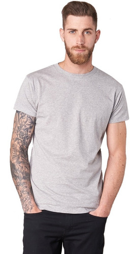 Remera Hombre Lisa Algodon Premium Manga Corta
