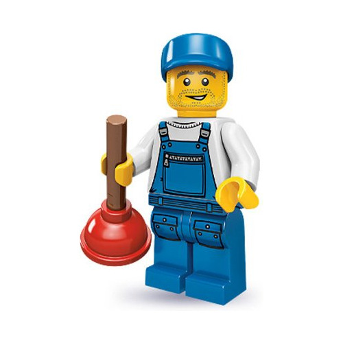 Plomero Minifigura Lego 71000 Serie 9