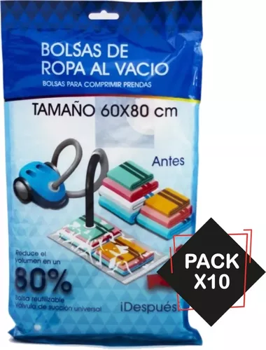 Bolsa De Ropa Al Vacio Aspirable 60x80 Pack X10