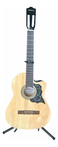 Guitarra Acustica Color Natural Cuerdas Nylon Freeman 