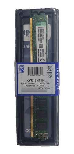 Imagen 1 de 1 de Memoria Ram Ddr3 4gb 12800 / 1600mhz Para Pc
