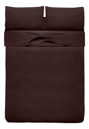 Juego Sábanas Suave Calientitas King Size Polar Elefantito Color Marrón Oscuro Diseño De La Tela Liso