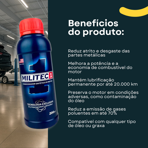 Militec 1 Condicionador De Metais 200ml Alta Performance