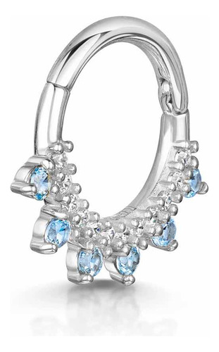 Argolla Para Piercing Daith, Piercing Para Septum, Azul 1 Pz