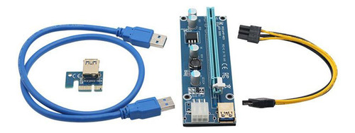 1x Para 16x Pci-e Riser Card Com 15 Pin-6 Pin Fonte De