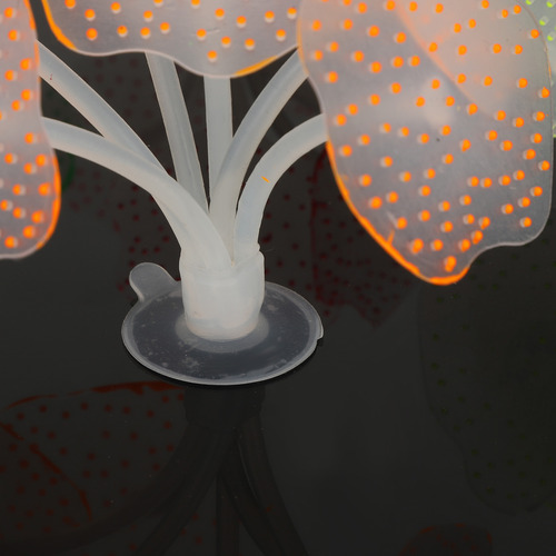 Decoración De Coral De Silicona, 6 Piezas Fluorescentes Arti
