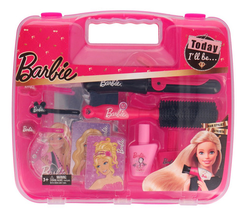 Barbie Estilista Valija Cepillo Y Espejo + 8acc H125a Mattel