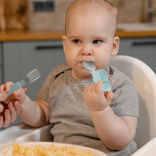 Vajilla De Entrenamiento Para Bebés, Cuchara Y Tenedor Para