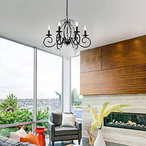 - Candelabro De Cristal De Bronce 6 Luces, Candelabro D...
