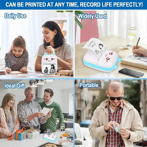 Imagen 2 de 9 de Mini Impresora Térmica Inalámbrica Portátil Bluetooth