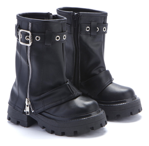 Borcegos Nena Botas Niña Faldon Plataforma Moda (p9/9595)