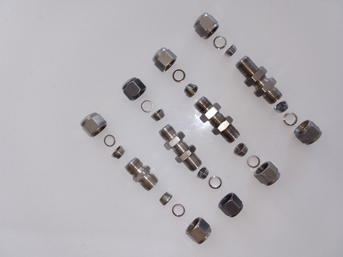 4 Uniones De Compresión Doble Anillos Tubo 3/8 0d Ss-316.