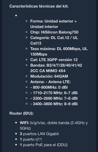 Router Huawei B2368 4g Acepta Todo Operador_empresa Ruc 20 (Usado)