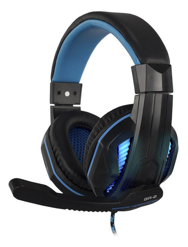 Headset Gamer Hoopson P2 Usb Led Azul