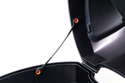 Imagen 7 de 10 de Maletero Top Case Atom 30lt Fire Parts Con Respaldo Negra