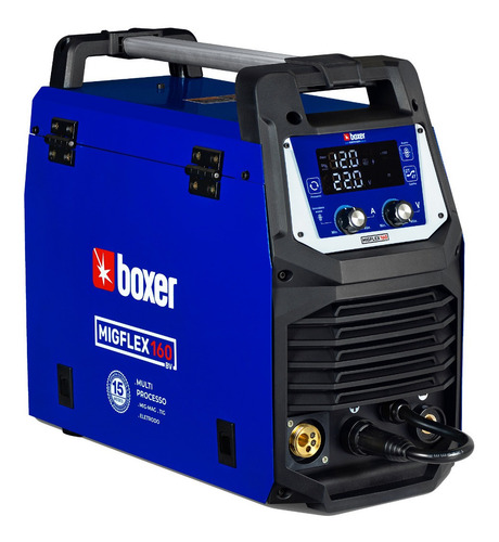 Imagem 2 de 7 de Inversor Solda Mig Flex 160bv Multi Processos Bivolt Boxer - Solda Com E Sem Gas - Eletrodo - Acompanha Tocha Mig 3 Mts