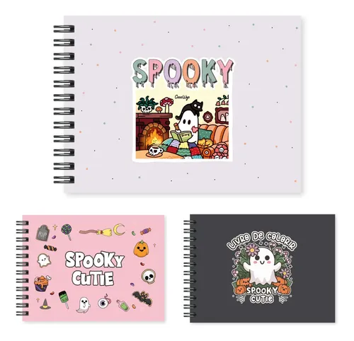 Livro De Colorir Spooky Cutie 80 Folhas 180g Coloring Book