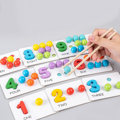Clip Bead Montessori, Habilidad Fina, Bolas De