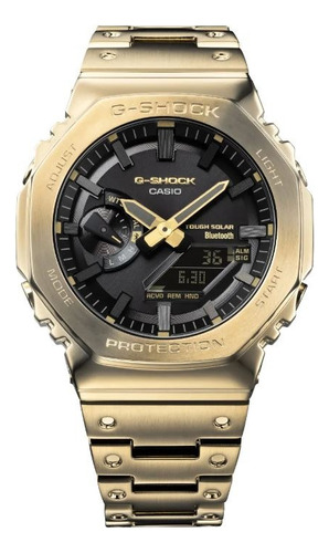 Reloj Hombre Casio G-shock Gm-b2100gd-9a Joyeria Esponda Color de la malla Dorado Color del bisel Plateado Color del fondo Negro