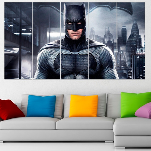 Cuadro Poliptico Batman Ciudad Gotica Art 120x70cm 