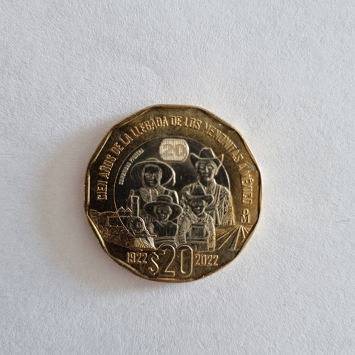 Moneda 20 Pesos Llegada De Los Menonitas