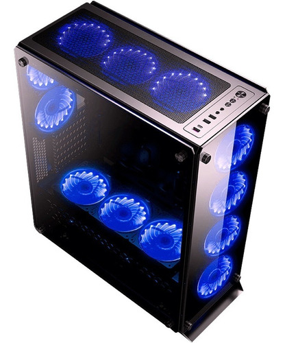 Gabinete Gamer Redragon Ironhide Gc-801 Rgb X6 Full Tower
