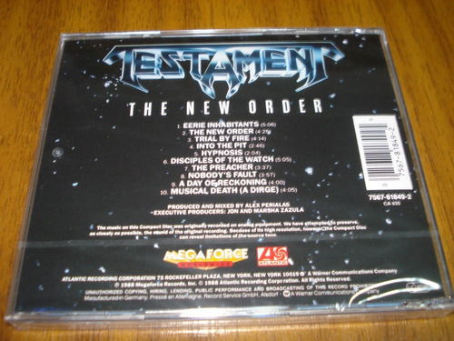 Cd Testament / The New Order (nuevo Y Sellado) Europeo