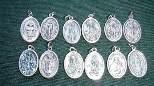 Medallas Religiosas En Alpaca, Todos Los Santos X Docena